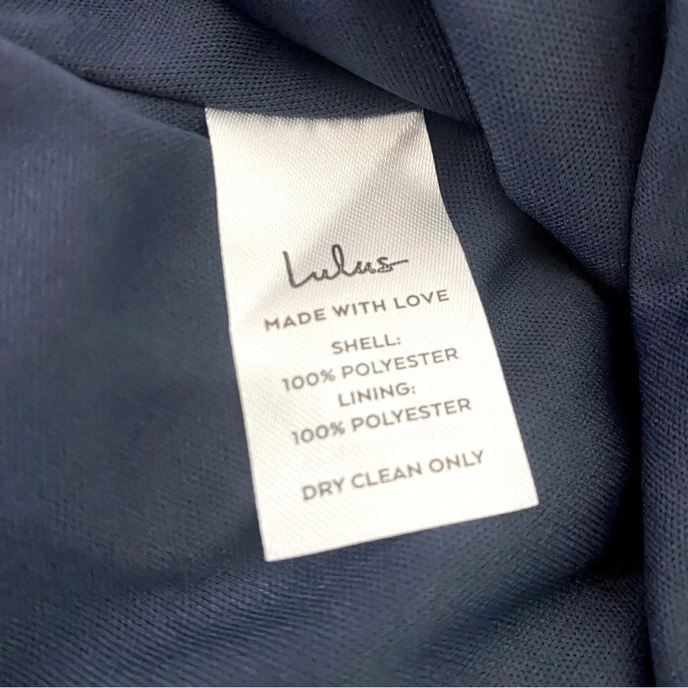 Lulus Navy Thoughts Of Hue Surplice Maxi Dress Size 1X - Picture 6 of 7